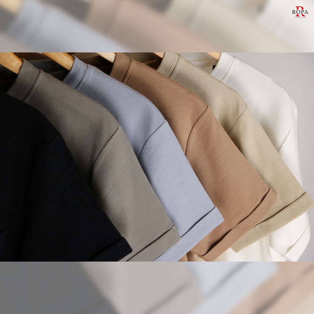 تیشرت پارچه پنبه بیسکوییتی جیب دار